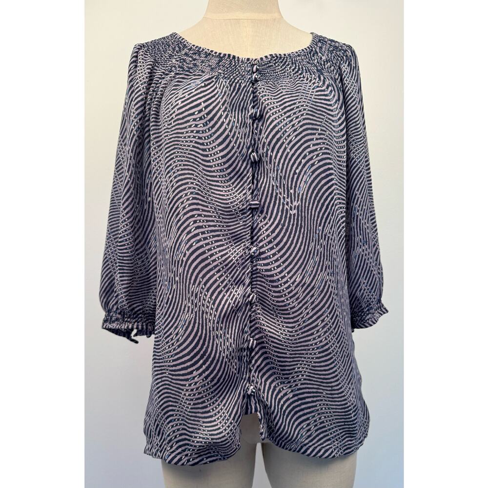 Banana Republic Womans shirt Size small Pink/Blue/Purple fabric